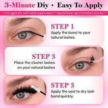 Lash Clusters With Spiky Lash Clusters Volume Eyelash Clusters 10-18MM Thick Individual Lashes D Curl Cluster Eyelash Extensions 3D DIY Lash Extension At Home,LashClusters-G - LashClusters-g - View 6