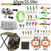 JSFUN Ice Fishing Full Set, Ice Fishing Rod & Reel Combo - Multicolor - View 8