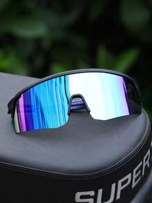 1件装男士一体式街头嘻哈朋克时尚运动眼镜，适合登山、户外骑行、酒吧俱乐部等场合佩戴 - 彩色 - 查看 5