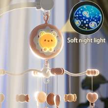 1pc Baby Crib Mobile, Cartoon Donut & Bear Music Rotating Crib Mobile, Night Light, Electric Rotation, Cartoon Design, For Everyday Use - Multicolor - View 9