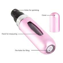 Leak-Proof Perfume Atomizer Bottles – Mini Refillable Travel Fragrance Sprayers, Portable Empty Bottles For Perfume/Cologne Essential Oils - Pink - View 4
