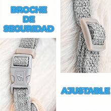 Correa Pechera Tela Ajustable Diseño Osito Mascota Pequeñas - Gris - Ver 4