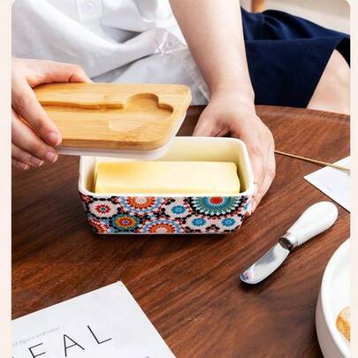 1pc, Ceramic Chocolate Melting Oven, Suitable For Cooking Chocolate, Butter, Cheese, Etc., Kitchen Gadget, Butter/Cheese/Chocolate/Caramel/Cooking Design Mini Hot Pot Baking DIY, Heater