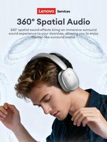 Tai nghe không dây Bluetooth Lenovo LS102 có chức năng khử tiếng ồn ENC, Bluetooth 6.0, Âm thanh vòm, Chế độ kép, Độ trễ thấp, Tuổi thọ pin dài, Chụp tai mềm mại và thoải mái, Phù hợp với điện thoại thông minh và máy tính - Rượu sâm banh - Xem 5