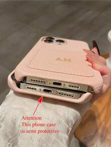 Personalized Initial Customized DIY Name Card Slot Holder Case Compatible With IPhone 16 15 14 13 12 11 Pro Max 16 15 Plus Card Bag Protective Cover,Stylish,Colorful,Vintage,Cute,Contracted,Funny,Custom,Personalized,Unique,Customized,Ideal Gifts For Him,Ideal Gifts For Her,Boyfriend,Girlfriend,Family,Friends,Grandparents,Couple,For Anniversaries,For Birthdays,Customized Phone Cases,Easy Comfort