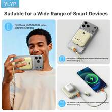 YLYP 5000mAh Ultra-Thin Mini Pocket Magnetic Wireless Power Bank, 22.5W PD Fast Charging, Compatible With IPhone 17/17 Air/16/15/14/13/12 Pro/Pro Max/Plus/Mini - Recolor - View 11