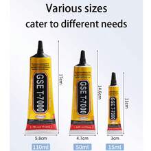 升级版 T-7000 黑色胶水 - 15ml/50ml/110ml | 高性能防水胶水，适用于精密维修，完美适用于手机、电子产品、珠宝和工艺品 - 彩色 - 查看 9