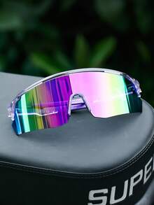 1pc Men One-Piece Street Style Hip Hop Punk Fashion Glasses Combination For Mountaineering Outdoor Cycling Bar Club Accessories - Multicolor - View 3