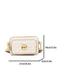 2025 New Fashion Classic Versatile Solid Color PU Waterproof Material Rhombus Design Retro Chic Metal Animal Logo Design Shoulder Bag Square Bag Letter Pattern Decor Design Crossbody Bag Suitable For Shopping, Animal Print Women Handbag - Multicolor - View 8