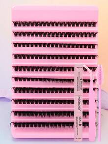 50D 200pcs 8-16mm High Volume Fluffy Natural Curl Self-Lash Eyelash Extensions - Black - View 11