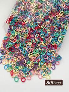 200/400/600/800/1000 قطعة أربطة شعر نسائية بألوان سادة، ذات مرونة عالية، بتصميم حلو وجميل، صغيرة الحجم، إكسسوارات شعر مناسبة لتسريحات الشعر المختلفة، ديكورات شعر نسائية. مناسبة للارتداء اليومي والخارجي، إكسسوارات شعر مناسبة لجميع الفصول. إكسسوارات ذيل الحصان أربطة مطاطية - متعدد الألوان - مشاهدة 12