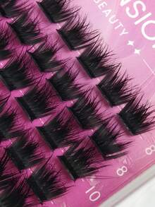 HINARIN 154pcs Wispy Lash Clusters Kit Natural Lash Extension Kit D Curved 8-18mm Eyelash Clusters Thin Band Individual Lashes With Lash Bond Seal And Tweezer DIY At Home - Black - View 3