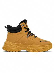 Men's New Casual Sports Winter Warm Plush High-Top Boots, Versatile Boots