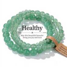 1pc 4mm, 6mm, 8mm Natural Stone Beaded Bracelet, Can Be Stacked, Includes Tiger Eye, Turquoise, Agate, Helps Boost Courage And Wisdom, Fashionable Jewelry For Women, Suitable For Daily Wear And Festivals - Multicolor - View 10