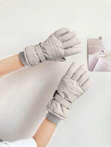 1 Pair Unisex Professional Ski Gloves, Touchscreen Warm Windproof Waterproof Cold-Proof, Lightweight Hand Warmer, Suitable For Fashionable Sports Skiing, Snowboarding, Outdoor Winter Activities, Winter Ski Gloves, Great Gift For Thanksgiving And Christmas