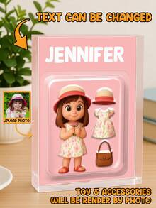 Customized 2D Character Acrylic Plaque Art Gift, Personalized Acrylic Plaque Gift For Family, Friends, Pets - As Shown - View 9