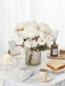 1/80PCS Artificial Flowers - Silk Rose, Fake Plants For Home Furnishings, Dining Room, Living Room, Outdoor Garden Decoration, Autumn, Spring, Vase, Flower Wall, Garland, Bridal Bouquet, Wedding Decoration, DIY Wreath Materials, Birthday Party Decoration Materials, Home Decoration Accessories, Mother's Day, Father's Day,Valentine's Day, New Year Gifts