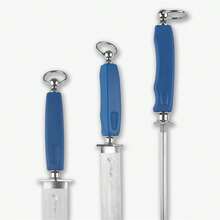 Afilador de cuchillos de alta calidad y duradero, afilador profesional para cuchillos de chef, accesorios de herramientas de cocina con mango azul, nuevo estilo - Azul - Ver 4