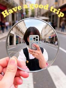 凸面广角旅行圆镜，便携式自拍打卡神器，小巧精致高品质反光摄影配件，网红/情侣旅行礼物，生日纪念品，适合户外旅行拍摄及打卡场景 - 彩色 - 查看 2