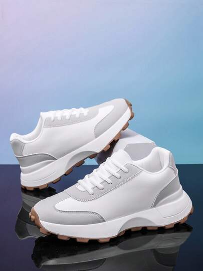 Zapatillas casuales de cuero transpirables para hombre, zapatos de moda athleisure, otoño/invierno