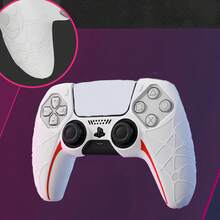 适用于 PlayStation 5 控制器的防滑硅胶保护套，适用于带摇杆帽的 PlayStation 5 无线控制器，带摇杆保护套 - 彩色 - 查看 5
