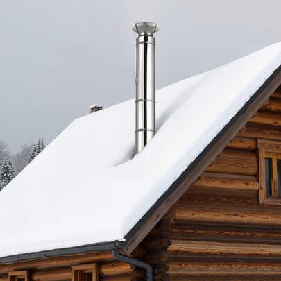 Double Wall Insulated Chimney Pipe, 6 X 12 Inch Stainless Steel (Inner 316,Outer 304) Stove Straight Pipe, Easy Installation & Thick Insulation Cotton For Indoor And Outdoor, 1 Pack,Silver