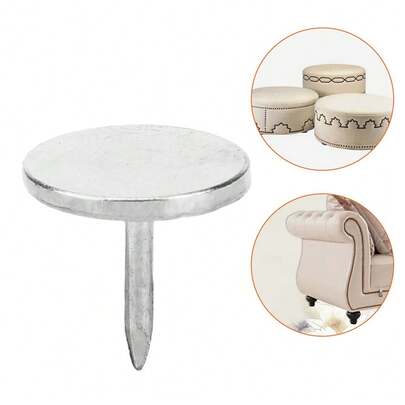 100 tachuelas decorativas de cabeza plana, tachuelas decorativas redondas