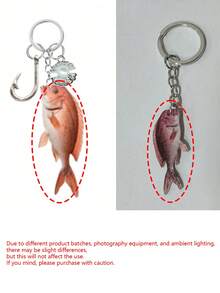 These Realistic Acrylic Fish-Shaped Keychains Feature A Fishing Hook And Small Fish Or Seashell Pendants, And Come In Various Fish Designs. They Make Ideal Gifts For Fishing Enthusiasts, Suitable For Husbands, Children, Parents, And Other Family Members. They Also Make Lovely Gifts For Thanksgiving, Christmas, Or Halloween, And Can Be Used As Unique And Personalized Decorations For Backpacks, Bags, Or Keys.