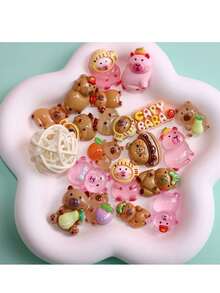 Ultimate Glow-In-The-Dark Capybara Mystery Bag - 12pcs Cute Resin Pendant Set, Suitable For DIY Crafts, Adorable Keychain Accessories And Travel Decor | Surprise Blind Box Gift For Teenagers, Capybara Fans, Christmas And New Year - Multicolor - View 8