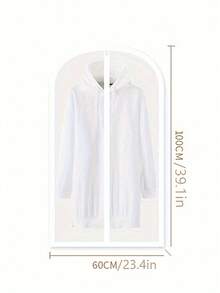 1/5pcs Transparent Garment Dust Cover Bags, 4 Sizes - Suit/Dress Garment Bag With Zipper, Storage Bag For Clothes - Multicolor - View 12