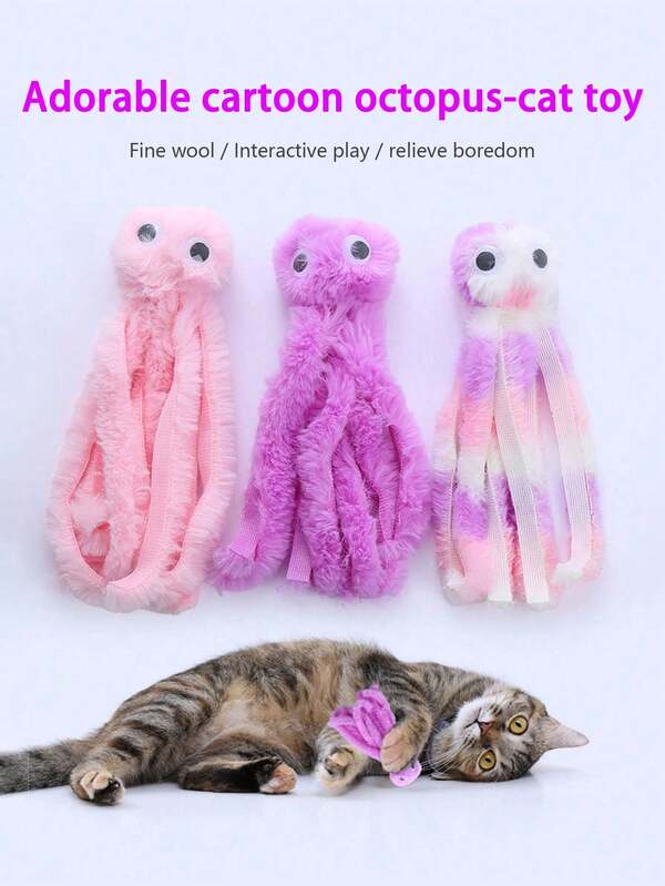 Juguetes para gatos, Set de varita con pulpo, Varita de gato de tres secciones, Varita para gatos, Juguetes para gatos, Gatito, Gatito, Muela, Juguetes para gatos, Juguetes para morder, Juguetes interactivos para jugar