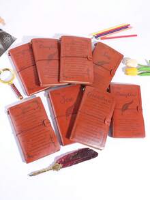 Leather Diary For Granddaughter - I Will Always Be With You, Elastic Strap Closure, Refillable Pages, Can Store ID Card, 19.5 Cm X 12 Cm, The Best Gift For Christmas, Graduation, And Birthdays, Portable Notebook