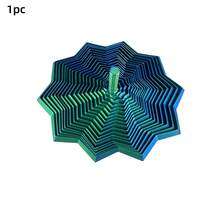 1pc Stress-Relieving Star-Shaped 3D Printed Novel Gyroscope, Octagonal With Handle Fun Adult New Year Gift, Fingertip Toy Stress-Relieving Toy, Office Mini-Game Fun Design, Octagonal Shape, Precise Production, High-Quality Printed Spiral Radish Tower Handicraft Display Piece Christmas Gift - Multicolor - View 14