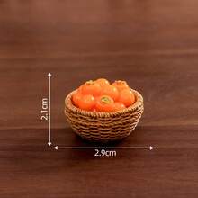 Miniature Creative Simulation Persimmon Figurine Persimmon Ruyi DIY Decoration Blind Bag Accessories Miniature Miniature Small Ornament - 4號-橘紅色柿子 - 查看 13
