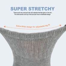 4 双男女通用无束缚糖尿病袜 - 舒适支撑！