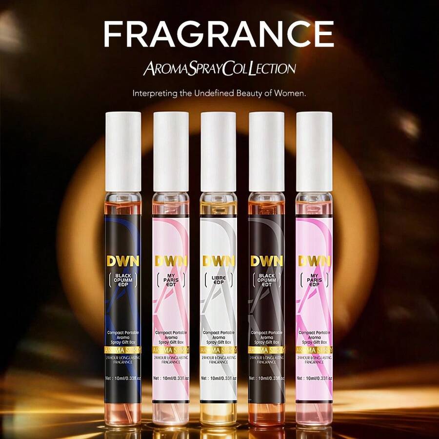 5 Frascos/Caixa, Fragrância Feminina de Longa Duração e Refrescante, Infundida com Fragrância Floral e Frutada Natural. Pode ser Usado como Aromatizante de Ar ou Spray de Fragrância Feminina. Formulado com Extratos Naturais, Aroma de Longa Duração. Esta Fragrância Floral e Frutada Sem Álcool Possui um Aroma Persistente.