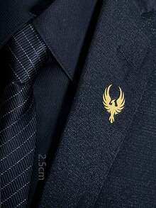 1pc Stainless Steel Phoenix Brooch Delicate Fire Phoenix Brooches For Women Men Animal Bird Corsage Clothes Bags Party Accessories - 1 - View 1