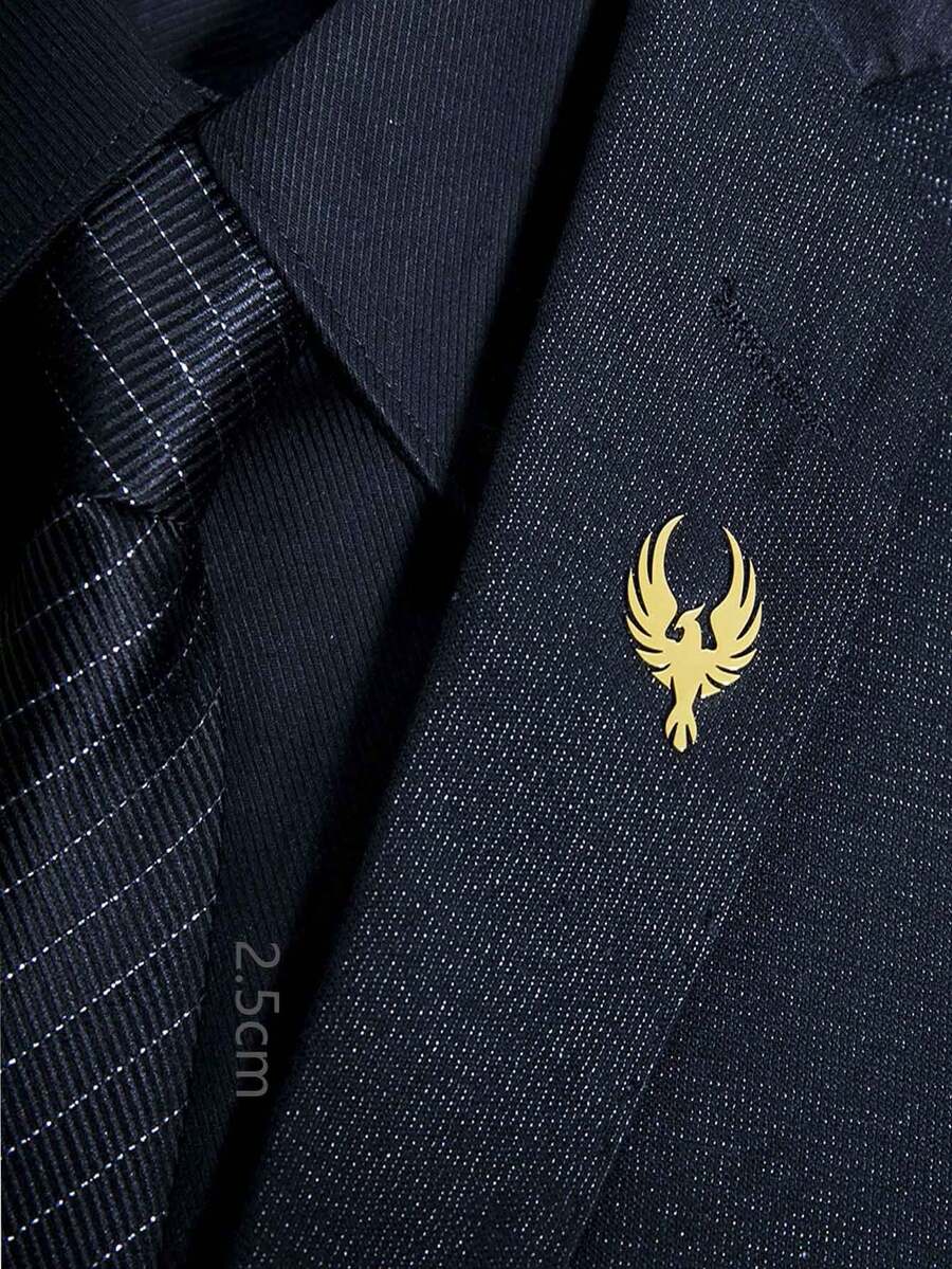 1pc Stainless Steel Phoenix Brooch Delicate Fire Phoenix Brooches For Women Men Animal Bird Corsage Clothes Bags Party Accessories - 1 - View 1