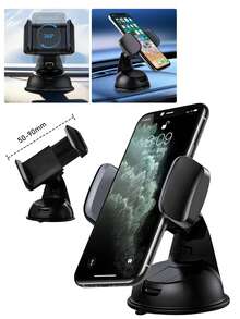 Soporte Para Telefono 240 Grados De Rotacion Material Muy Resistente,Soporte Para Celular Carro Universal, Porta Celular, Base Porta Celular Para Auto 360,Soporte Para Celular Para Carro Universal, Porta Celular Para Carro, Pieza Soporte De Teléfono Móvil Ajustable De 360 Grados Negro , Soporte Para Teléfono Móvil Para Coche, Soporte Para Teléfono Móvil Para Coche, Soporte De Clip Para Ventilación De Aire, Soporte Para Teléfono Móvil Para Automóvil, Soporte Para Teléfono Inteligente Gps - Negro - Ver 2