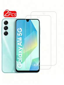 قطعتان من غشاء حماية الشاشة لموبايلات Galaxy A16 5G/A15/A14/A54/A55/A52، فيلم زجاج مقسى، غشاء حماية الشاشة للأيفون 16 برو ماكس 16 16 برو 16 بلس 15 14 13 12 11 سهل التركيب ، شفاف مضاد للخدش ملائم للحافظات ، قطر الشاشة 6.7 بوصة هدية مناسبة لعيد الميلاد، العائلة والأصدقاء، إكسسوارات الهاتف