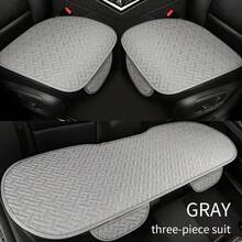 3pcs Set (2 Front Square Cushions + 1 Rear Long Cushion), Linen Woven Pattern Car Seat Covers, Non-Slip, Fit For 5-Seat Vehicles, Suitable For All Seasons - Multicolor - View 11