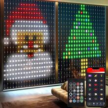 Luces de Cortina RGBIC Inteligentes, 400 LED Luces led para Cuarto 2m x 2m con APP Hello Fairy y Control Remoto, Luces led para Cuarto Sincronización con Música Programable Decoración en Navidad - 1 - Ver 1