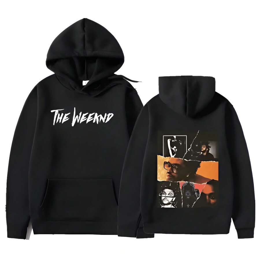 Singer Hoody After Hours Til Dawn Fm Music Album Autumn And Winter Women Men Hoodie Pullover Hip Hop Rock Top - 黑色 - 查看 1