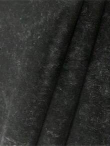 Men's Vintage Washed Y2g Streetwear Casual T-Shirt-Men's Heavy Weight Retro Washed Loose T-Shirt-Second-Hand Black Color Nostalgic Workout Shirt With White Greek Letter Print, Round Neck Short Sleeve Casual And Sports Top, Machine Washable Suitable For Fitness, Daily Wear And Wear Bandage Dress (Durable Retro Appearance, Youth Loose Design, Comfortable Fit, Long-Term Non-Fading, Ideal For Leisure And Fitness)-Thick Fabric, Distressed Texture, Young Style, Suitable For Gym And Weekend Wear, Plus Size-Suitable For Daily Wear, Party2025 - 黑-e - 查看 7