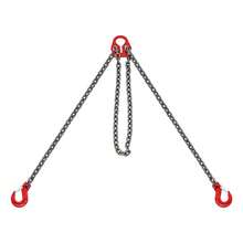 ZhdnBhnos Chain Sling, 5/16 Inch X 10Ft Lifting Chains With Hooks, G80 Engine Chain Hoist, 5 Tons/11,000lbs With 2 Leg Grab Hooks For Mining, Machinery, Ports, Building (Red) - Variant2 - View 1