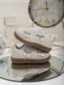 1 Pair Spring/Autumn Low-Top Casual Shoes For Children, Soft & Comfortable Infant/Toddler Walking Shoes - Beige - View 4