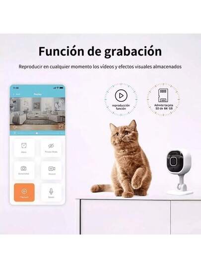 Easypie Selection GoodChoice 1pc 2mp Indoor Wifi Security Camera Slimme Monitor, Night Vision, Human Detection, Ip Camera, Two Way Talk, Video Monitoring view 5