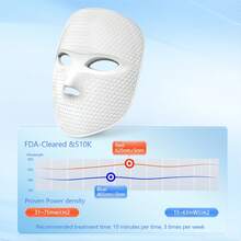 Aedwdpe USB Rechargeable 7-Color Light Therapy LED Face Mask, Suitable For Daily Facial Use - Facial Skincare Tool - White - View 5