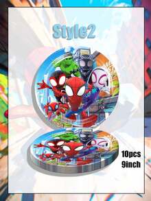 Marvel Spider-Man Themed Party Supplies Set, Suitable For Children's Birthday, New Year Party/Wedding, Includes Plates, Napkins, Cups, Party Decorations | Superhero Themed Tableware - Multicolor - View 13