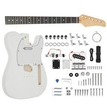 DIY 6 String TL Style Electric Guitar Kits With Mahogany Body, Maple Neck And Accessories White - 預設 - 查看 1